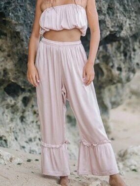 myrah penaloza 2 piece set: barcelona tube top bandeau and donna culotte pants